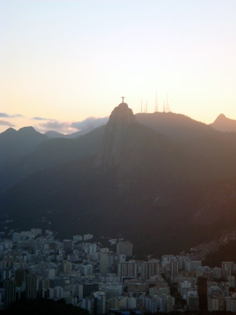 Christ the Redeemer at dusk, Rio, 2008