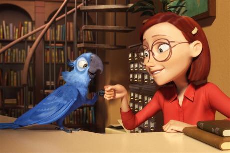 blu-and-owner-linda-in-RIO-Small Rio the movie, Linda and Blu