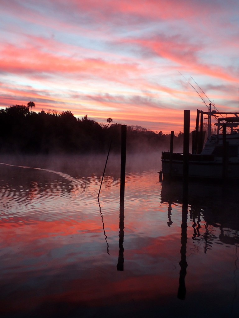 Sunrise over the water